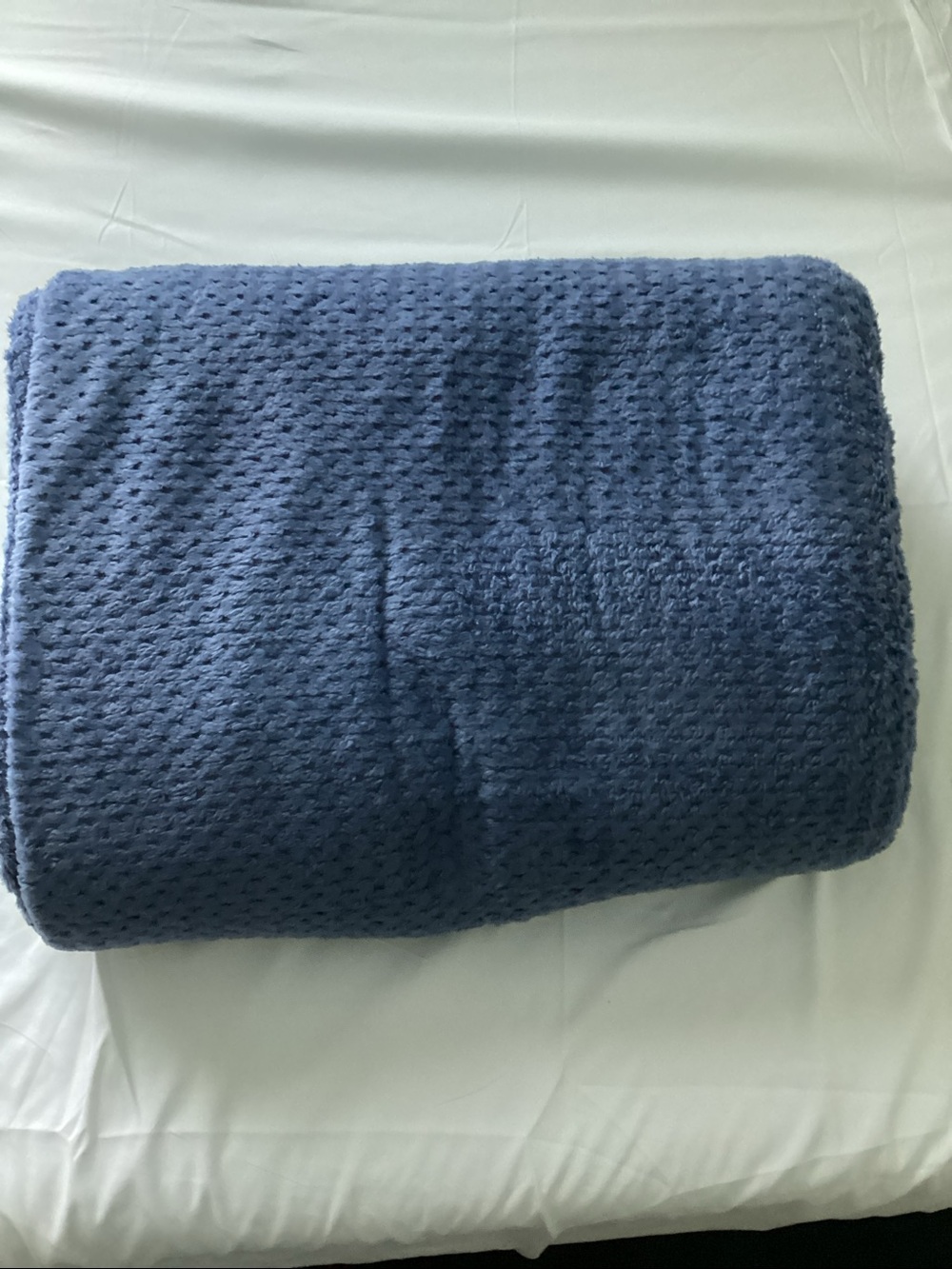 Berkshire Blue Textured Velvet Loft Blanket